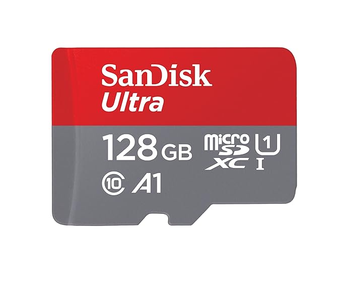 SanDisk Ultra 128GB microSDXC UHS-I, 140MB/s R, Memory Card, 10 Y Warranty, for Smartphones