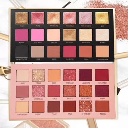MINARA Nude Eye Shadow Palette and Rose Gold Eyeshadow (18+18 colors) 36 g  (Multicolor)