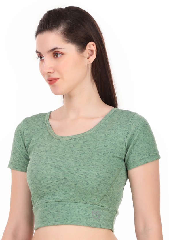 Casual Regular Sleeves Self Design Women Light Green Top