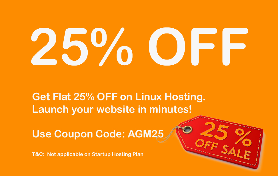 Get Flat 25%  discount on Linux Hosting