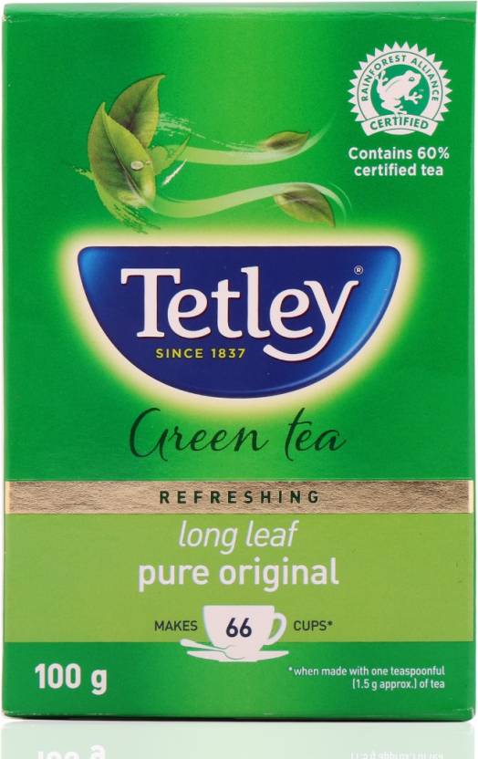 Flat Rs 21 off on Tetley Long Leaf Pure Original Green Tea  (100 g, Box)