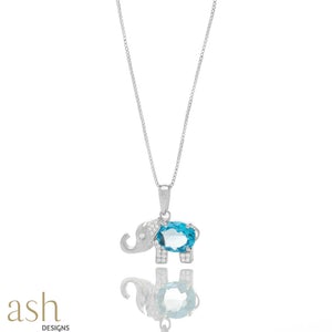 Aliya Blue Topaz Pendant