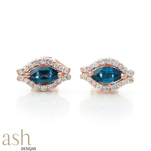 Evil Eye London Blue Topaz Earrings