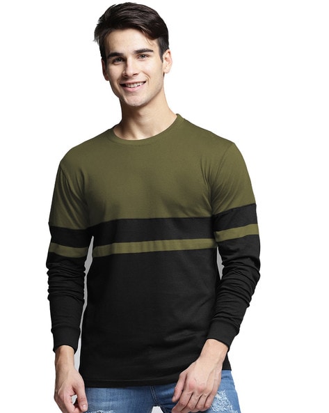 CLAFOUTIS - Colourblock Crew-Neck T-shirt