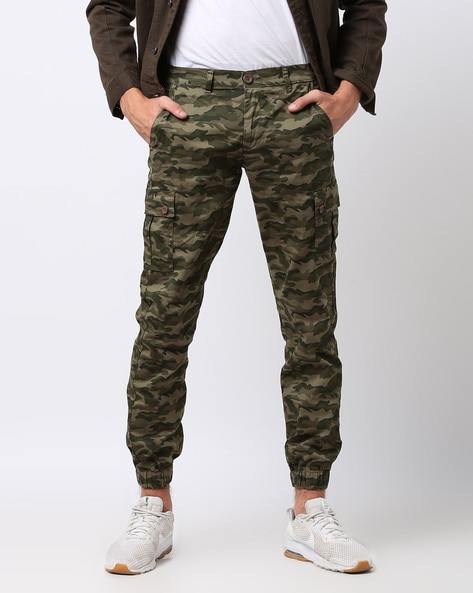 THE INDIAN GARAGE CO - Slim Fit Camo Print Cargo Joggers