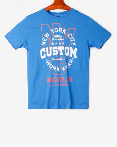 DNMX - Typographic Print Round-Neck T-shirt