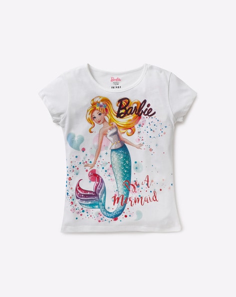 OTHER CHARACTERS - Barbie Print Round-Neck T-shirt