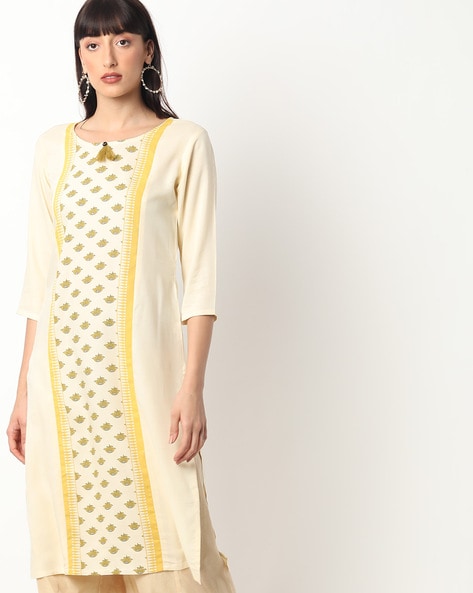 SIYAHI - Madhubani Panelled Straight Kurta