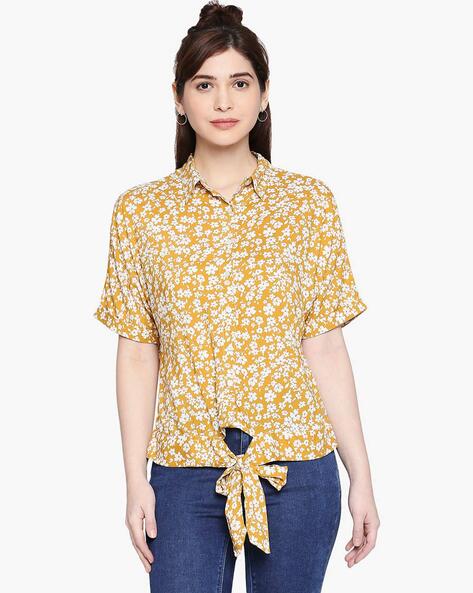 LEE COOPER WOMEN - Floral Print Shirt with Tie-Up