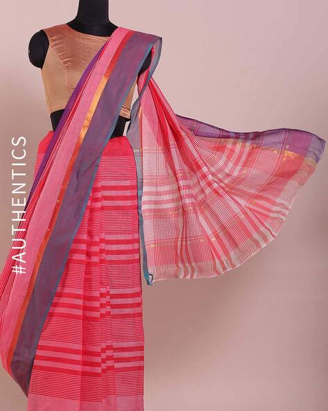 INDIE PICKS - South Cotton Saree with Zari Border