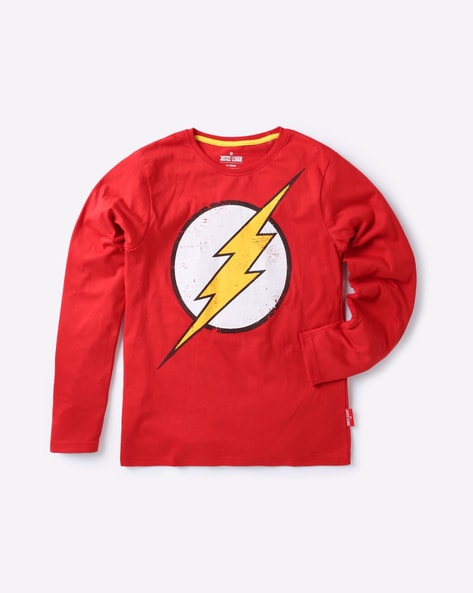 WARNER BROTHERS - Flash Print Crew-Neck T-shirt