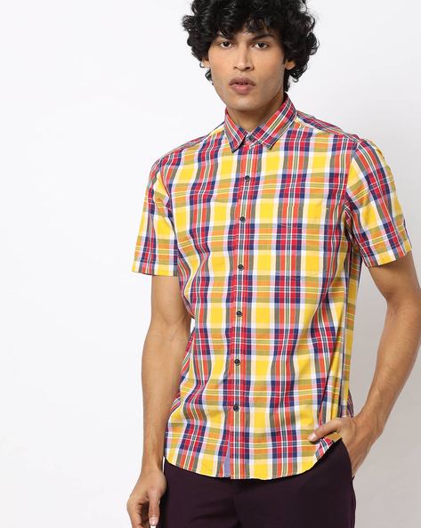 JP JEANS - Checked Extra Slim Fit Shirt