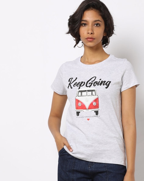 DNMX - Graphic Print Crew-Neck T-shirt