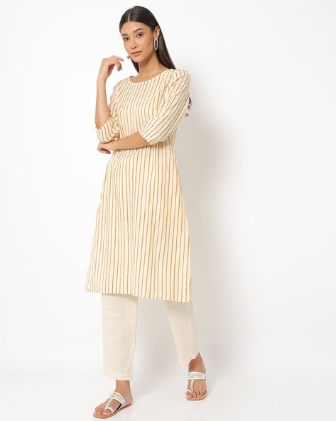 SAKURA - Striped Straight Kurta