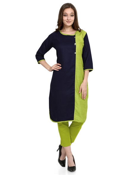 WEDANI - Colourblock Straight Kurta