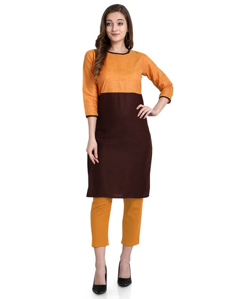 WEDANI - Colourblock Straight Kurta