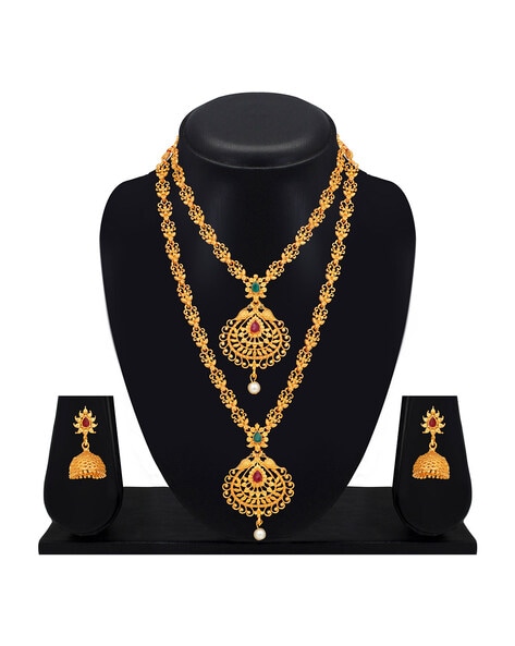 ATASI INTERNATIONAL - Gold-Plated Necklace & Earrings Set