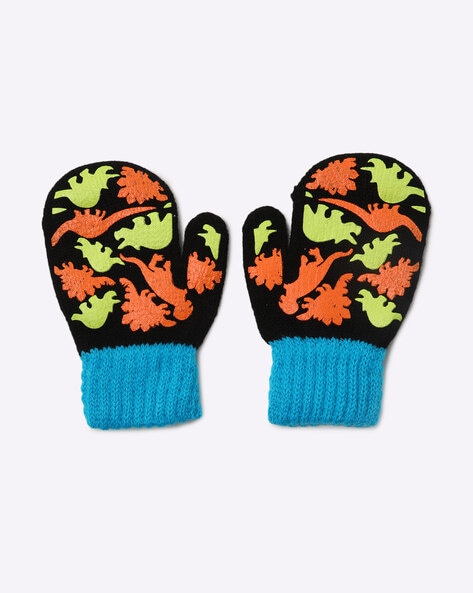 FIRST CLASS - Animal Print Knitted Mittens