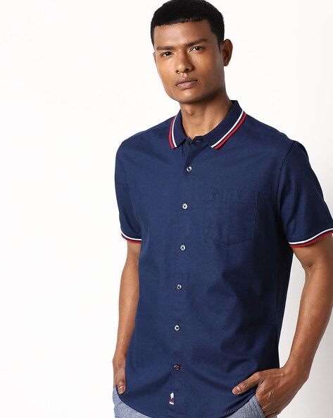 NETPLAY - Slim Fit Shirt with Patch Pocket
