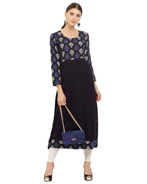 IVES - Block Print  A-line Kurta