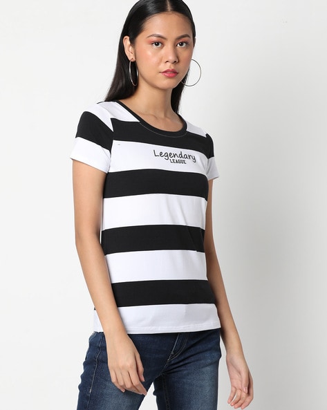 TEAMSPIRIT - Ultimate broad striper tee jet black s