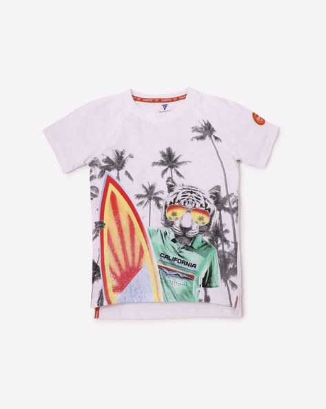 KB TEAM SPIRIT - Graphic Print Round-Neck T-shirt