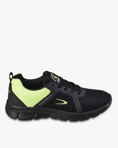 DUKE - Lace-Up Running Shoes with Contrast Panel