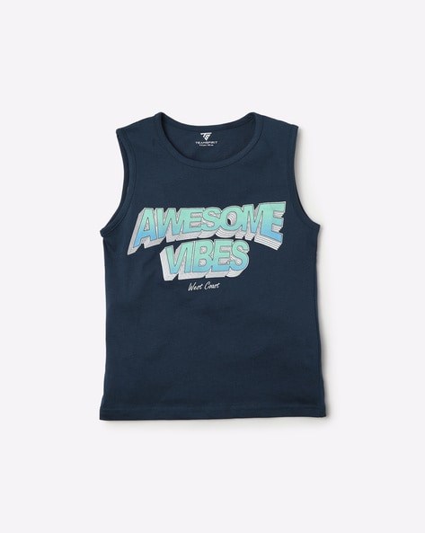 KB TEAM SPIRIT - Typographic Print Tank T-shirt