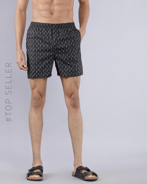 THE INDIAN GARAGE CO - Micro Print Shorts with Slip Pockets