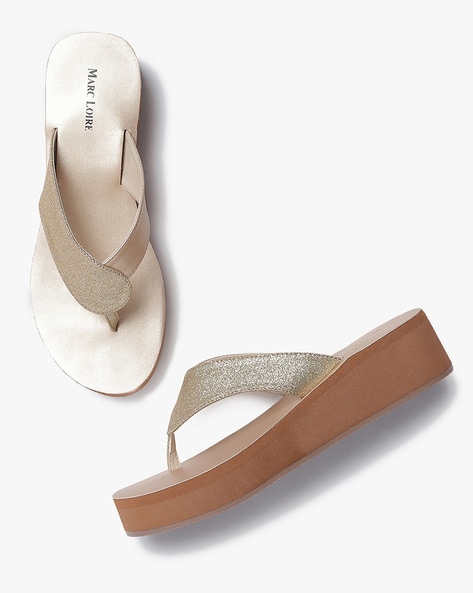 MARC LOIRE - Strappy Thong-Strap Wedges