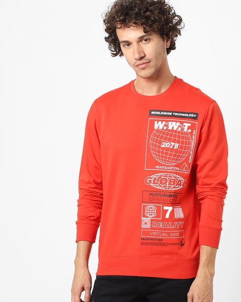 DNMX - Graphic Print Round-Neck Sweatshirt