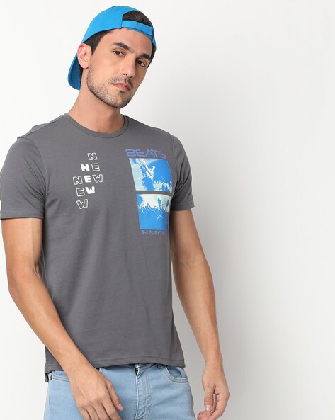 DNMX - Graphic Print Crew-Neck T-shirt