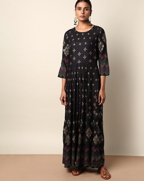 INDIE PICKS - Khari Printed Rayon Flared Kurta