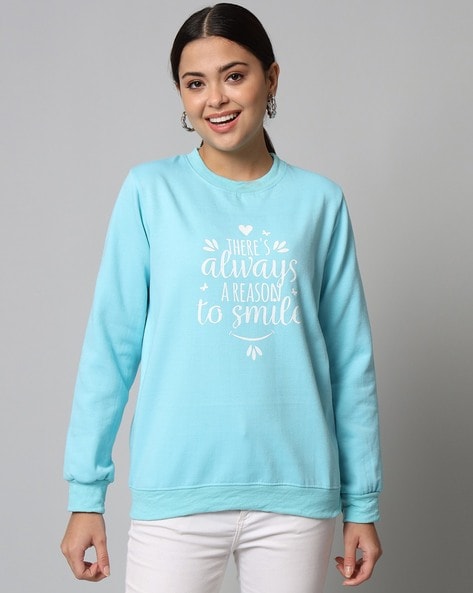 THE VANCA - Typographic Print Crew-Neck Sweatshirt