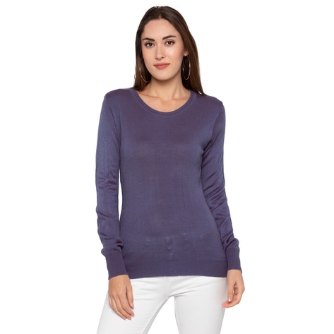 GLOBUS - Textured Round-Neck Top