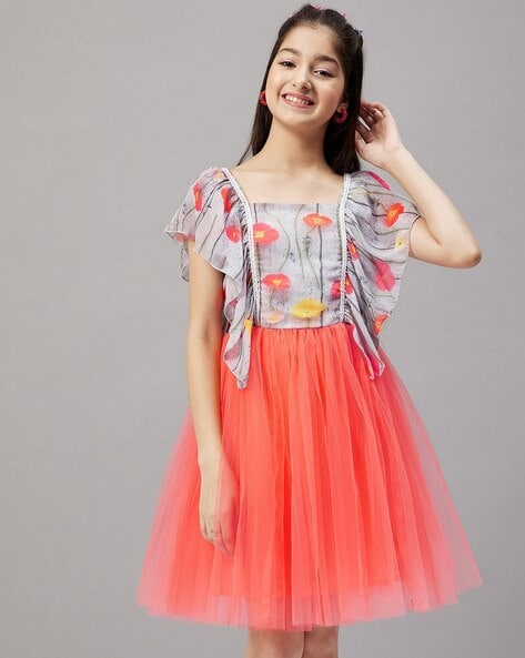 STYLOBUG - Floral Print Fit & Flare Dress