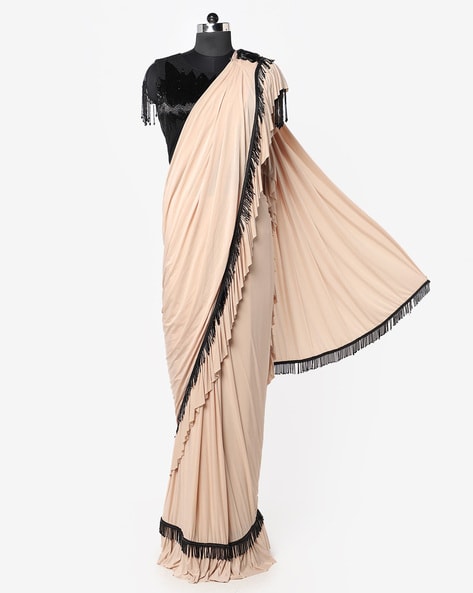 CHHABRA 555 - Ruffled Saree with Embellished Blouse |