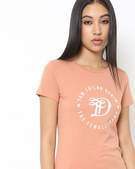 TOM TAILOR - Logo Print Round-Neck T-shirt