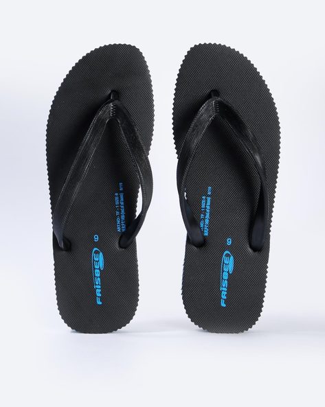 FRISBEE - Thong-Strap Flip-Flops with Logo Print