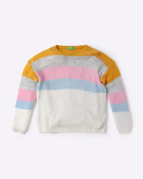 UNITED COLORS OF BENETTON - Colourblock Round-Neck Sweater