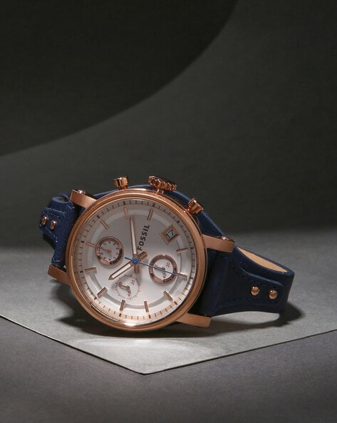FOSSIL - ES3838 Chronograph Watch with Leather Strap