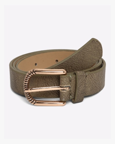 IVORYTAG - Belt with Metal Buckle Closure