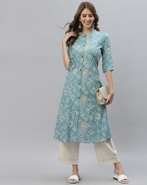 STYLUM - Floral Print A-line Kurta