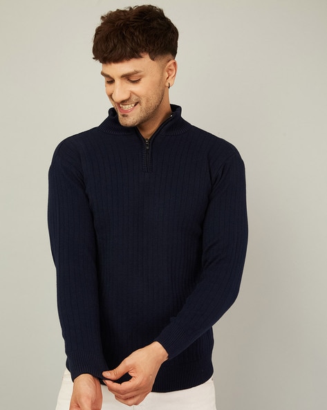 KVETOO - Ribbed High-Neck Pullover