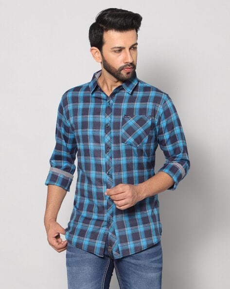 ROXTAR - Men Checked Slim Fit Shirt