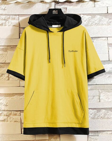 EYEBOGLER - Regular Fit Hooded Short Sleeves T-Shirt