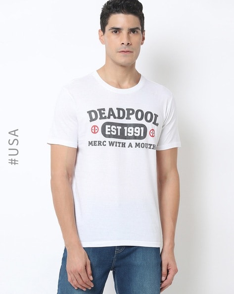 #WKND - Deadpool Print Crew-Neck T-Shirt
