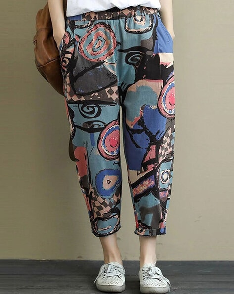 #WUXI - Printed Flared Palazzos with Insert Pockets