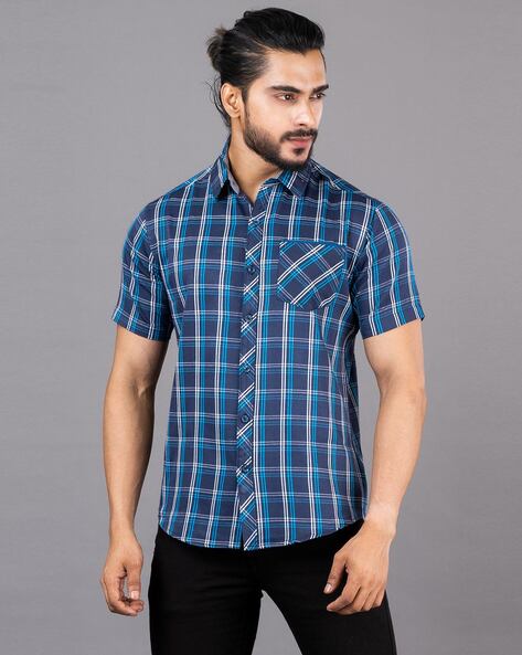 #ROXTAR - Men Checked Slim Fit Shirt