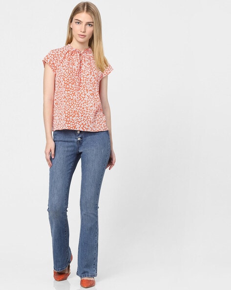 #ISCENERY BY VERO MODA - Pompy Floral Print High-Neck Top